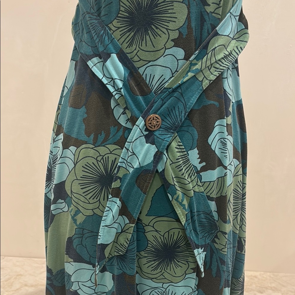 FLOUNCE Vintage TBD Floral Midi Dress L – Custom Tank Straps Size L - Picture 5 of 11